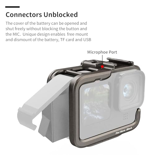 Image of Ultra-Light Metal Protective Metal Frame case for GoPro Camera 9 /10 /11 /12 | 2 Cold Shoe Mount Compatible with 1 /4 Screw mounting