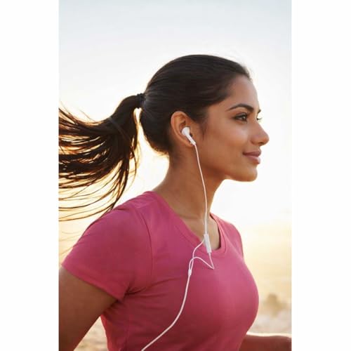 Image of Original Type-C Wired Earphones Compatible with iPhone 15, 16, 17 Featuring Rich Stereo Sound, HD Voice Microphone, in-Line Media Controls and Lightweight Comfortable Design (White) (Off White 2)