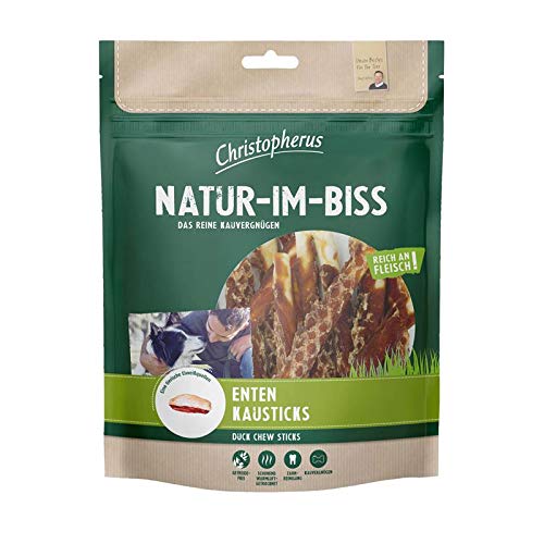 Christopherus Snack - Bastoncini da masticare con anatre | 5 snack per cani da 300 g