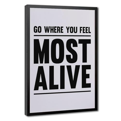 Poster sur toile Go Where You Feel : une décoration motivante pour votre chambre