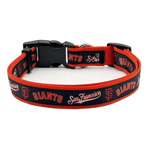 MLB San Francisco Giants Licensed PET COLLAR- Heavy-Duty, Strong, and Durable Dog Collar. Available in 29 Baseball Teams and 4 Sizes