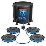 Spider Farmer Gravity-Fed Self-Watering System, 4-Pack Auto Watering System with 13 Gallon Reservoir, 4 Fabric Pot Base for Indoor Plants, Grow Tents, Greenhouses