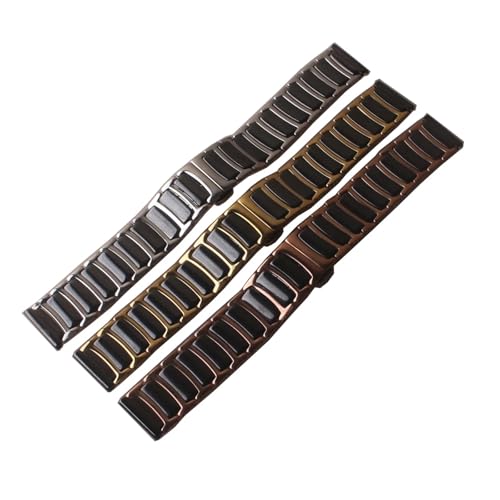 [ȓX] WCC00816 voh 18mm 20mm 22mm jo[T Z~bNoh ubN [YS[h Y fB[X rvXgbv uXbg xg |bV F򂹂Ȃ(Black and Gold,18mm)