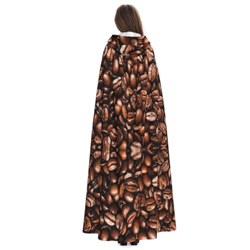 Cape à capuche motif grains de café torréfiés et style médiéval - 5