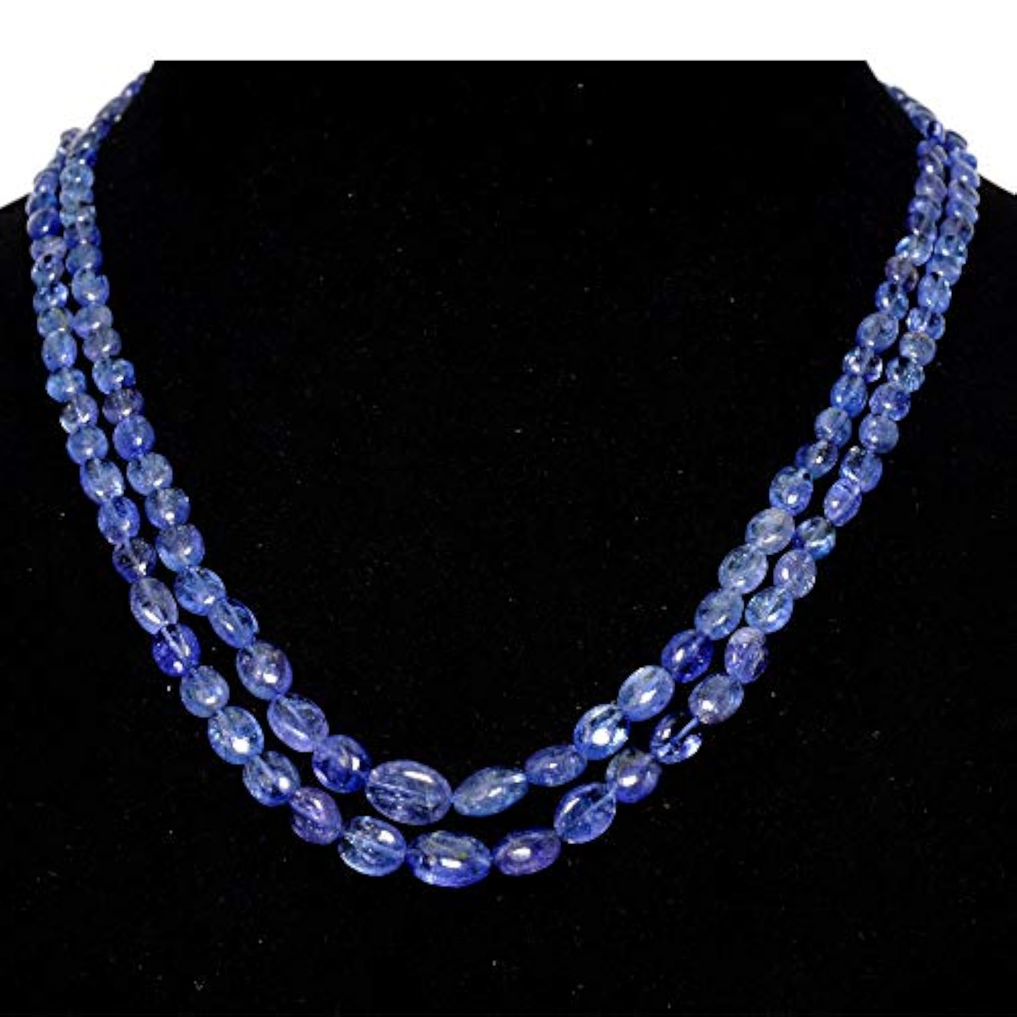 Jaipur Tanzanite Gemstone Plain Beads Necklace