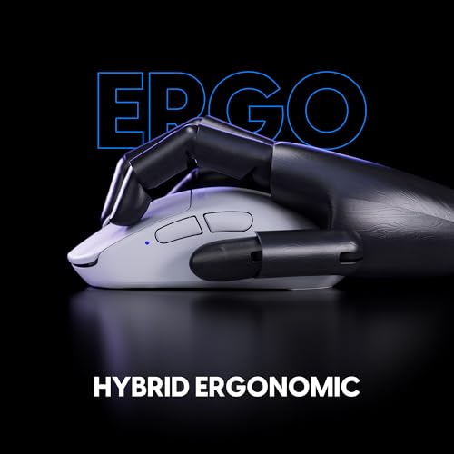Image of Pulsar Gaming Gears X3 Wireless Gaming Mouse, Ultra Lightweight (1.94 oz /55g), Hybrid Ergonomic, Optical Switch, 32000 DPI, 750 IPS, XS-1 Sensor, 8k Compatible (Medium, White)