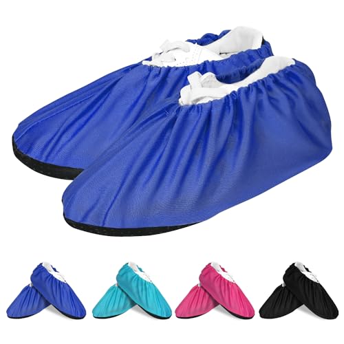 NebulaGlam - NebulaGlam 4 Paires Couvre-Chaussures Impermeable, Surchaussures Lavable, Couvre-Chaussures Antidérapantes Réutilisables, Couvre Protège Chaussures pour la Maison, le Bureau et le Laboratoire (B)