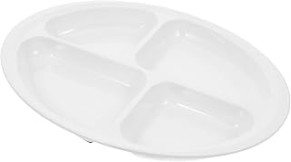 PACKOVE Unbreakable Portion Control Dinnerware for Elderly Adult Divided Plates Slip-resistant Base and Easy Clean Surface