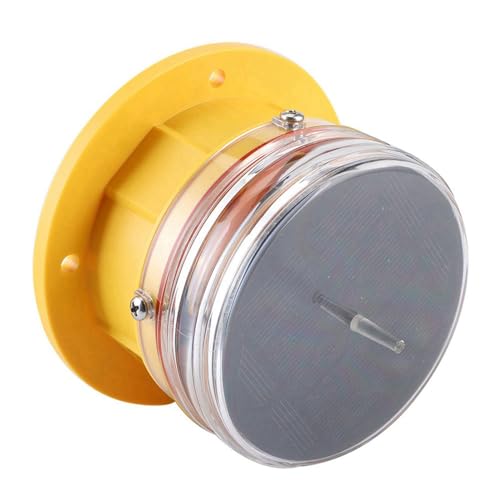 Sorandy Lampe de Balise de Navire à LED à énergie Solaire pour la sécurité Maritime, éclairage à 360 °, Lampe Clignotante de sécurité pour Barge IP68 pour Quai de Bateau, Modèle LS/C en Plastique, 1