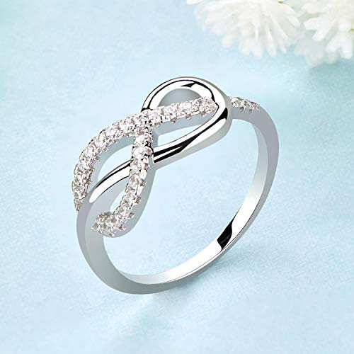 STARCHENIE Infinity Ring for Women 925 Sterling Silver Promise Band Ring2