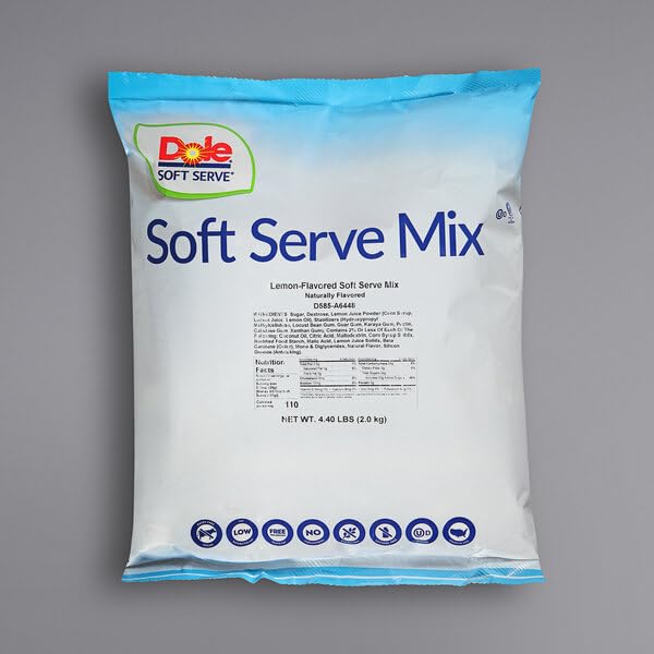 Soft Serve Mix, Lactose Free, Dairy free, Vegan, Gluten Free, 4.4 lb Bag By Magic Market (Lemon)
