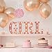 Pink Glitter GIRL Letters for Baby Shower Decorations - Girl Theme LED Light Up Letters, Battery Powered Party Centerpieces for Tables, Wall & Room Decor