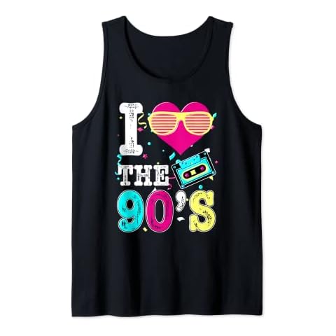 90's Clothes - 90's Party Supplies - Retro 90s Pop Culture Tank Top Cover