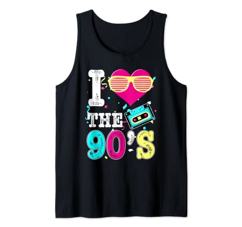 Roupas dos anos 90 - material de festa dos anos 90 - retro 90s pop culture t-shirt sem mangas, Preto, S