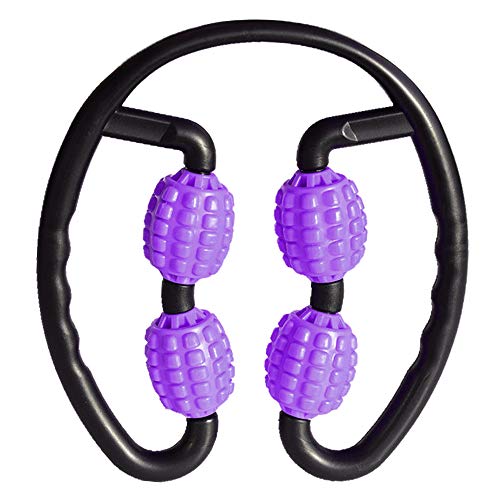 Fitness Roller, Romacci Rolo de massagem com ponto de gatilho de 4 rodas para braço, perna, pescoço,