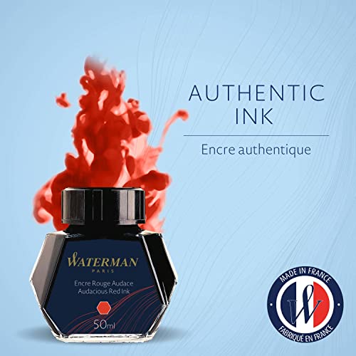 Waterman Fountain Pen Ink, Audacious Red, 50Ml Bottle #TOP1