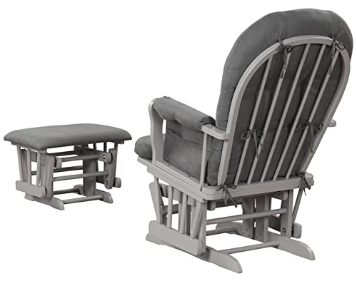 Image of Angel Line Grayson Glider and Ottoman, Gray w /Dark Gray Cushion