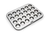 Fox Run Mini Muffin and Cupcake Pan, 24 Mini Cups, Stainless Steel Baking Pan, 10.5 x 13.75 x 1.5 inches,