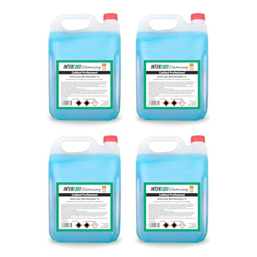 Intercabo - Pack de 4 Garrafas de 5L Abrillantador de Vajillas para Lavavajillas Automático - Abrillantador lavavajillas - Lavavajillas liquido maquina - Ideal para Cristalería y Cubertería