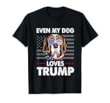 Saint Bernard Even My Dog Loves Trump Funny T-Shirt