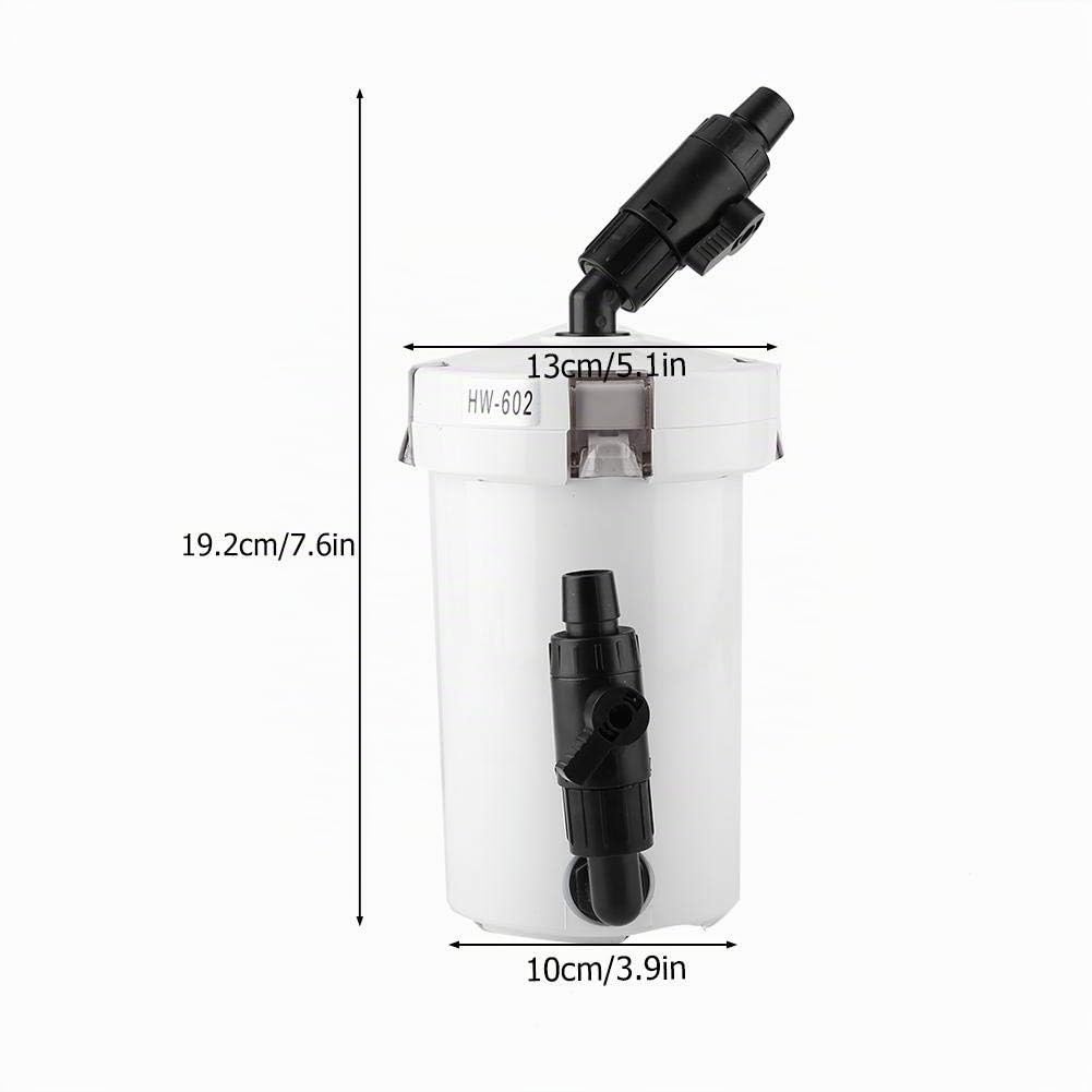 Filtro per Acquario,Filtro bomboletta Esterna per Acquario Fish Tank Secchiello per filtri Mute per Pompe(HW-602)