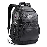 Mochila Color Up Costa Menina Escolar Feminina Juvenil (Preto)