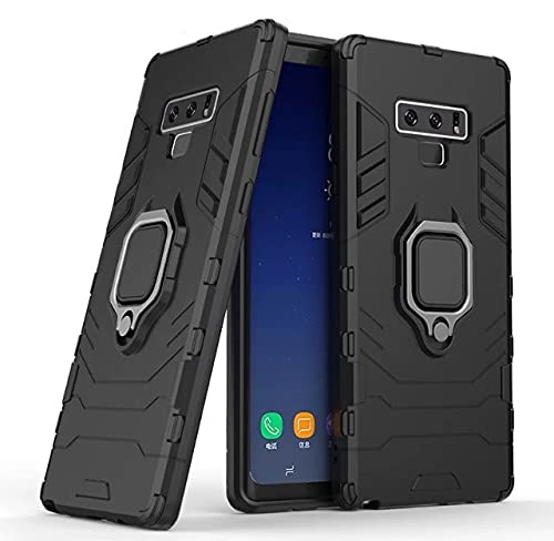 Glaslux TPU Samsung Galaxy Note 9 Defender Case | Rotating Ring Holder & Kickstand In-Built | Military Grade Armor | Bumper Back Cover For Samsung Galaxy Note 9 (Black) (B09FQ4K1XN) Amazon Price History, Amazon Price Tracker
