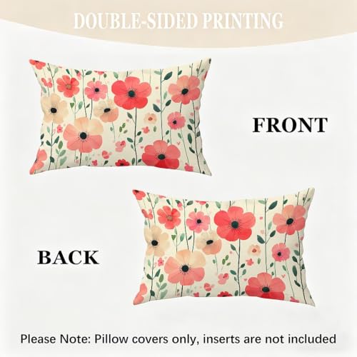 Taie oreiller rouge et violet housse de coussin 40 x 60 cm cadeau maison - 6