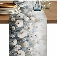 Table Runner 108 Inches Long, Abstract Flowers Decorative Table Runner for Party Wedding Home Decor, Farmhouse Oil Painting Floral Herbs Dresser Scarves for Bedroom Kitchen Tables Decor 13x108 Inch