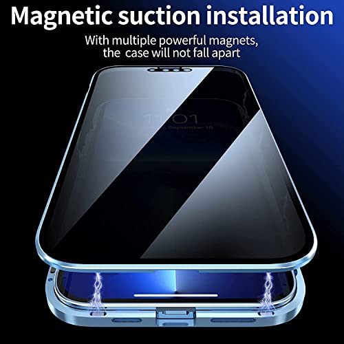 Coque anti-peep pour iPhone 13 Mini verre trempé coque magnétique - 5