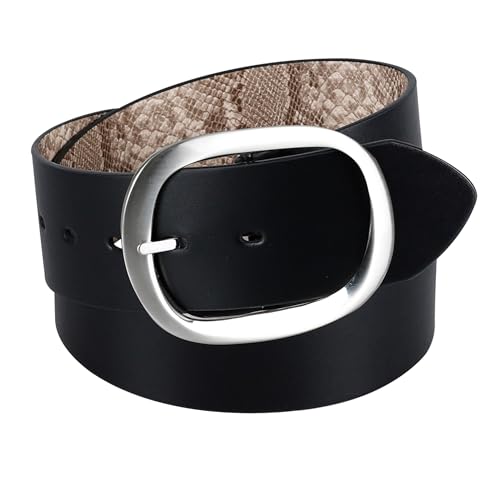 Calvin Klein Women's Two-in-One Flip-to-Reverse Statement Buckle Wide Fashion Reversible Belt (Regular & Plus Sizes)