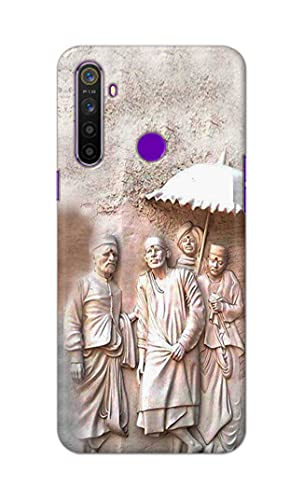 Image of Printed Hard Back Cover Case for Realme 5 | Realme 5s | Realme 5i | Realme Narzo 10 Back Cover (Sai Baba) -1803