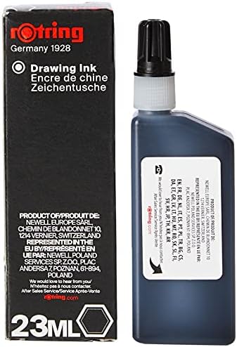 Rotring Isograph Technical Drawing Pen, Liquid Ink, 23 ml, Black