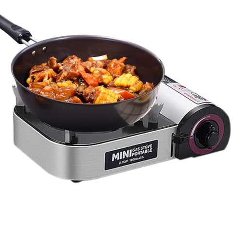 XUQEAYWD Portable Campingkocher, 24.5x17x8cm Portable Kocher Gaskocher, Kartuschenkocher Für Camping Grill, Kochgerät Für OutdoorKüche, Butan Camping Herd Outdoor Tischgrill