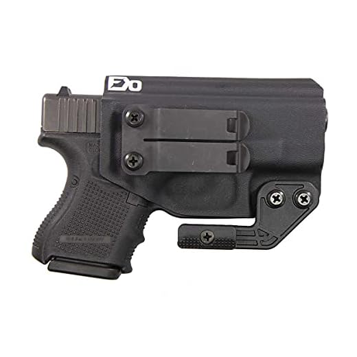 FDO Industries IWB Kydex Holster Compatible with Glock 26 -Discreet Carry Concepts 1.5" Metal Monoblock Gear Clip - The Paladin Series - Made in USA (Black)