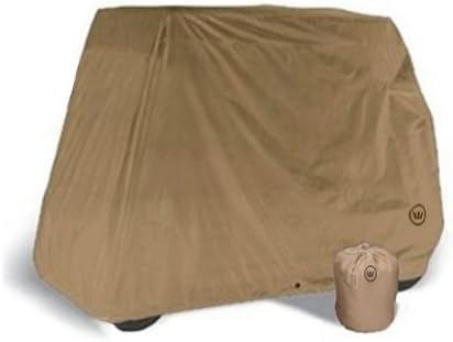 Greenlineby Eevelle USA, GLCTYD2, Heavy Duty Water Resistant 2 Passenger Yamaha Drive Golf Cart Sun Protection, Fits Up to 101” L x 53” W x 70” H, Tan