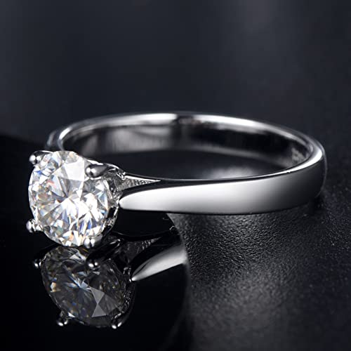 Bague moissanite 1ct solitaire argent 925 classique Daesar