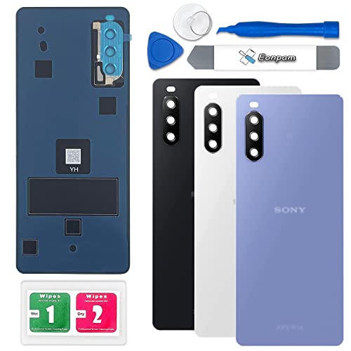 Vitre arrière Sony Xperia 10 III bleu origine, finition premium avec lentille