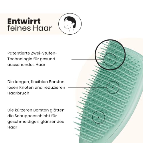 Tangle Teezer Ultimate Detangler Haarbürste für Coloriertes, Feines & Dünnes Haar – Sanfte Zweistufige Borsten Reduzieren Haarbruch &… – Ansicht 2