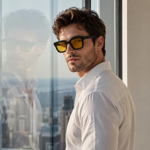 Image of Peter Jones Unisex Large Square UV /UB Protected Sunglasses (3803)