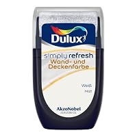 Dulux Simply Refresh Wand- und Deckenfarbe - Weiß – Tester 30 ml - Langlebige Innenfarbe zum Testen und schnellen Ausbessern – Ansicht 1
