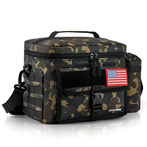JOYHILL Tactical Lunch Box for Men, Insulated Lunch Bag with Bottle Pouch Holder Large Thermal Cooler Bag for Adult Work Camping,Navy,13L 1 JOYHILL Tactical Lunch Box for Men, Insulated Lunch Bag with Bottle Pouch Holder Large Thermal Cooler Bag for Adult Work Camping,Navy,13L