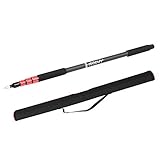 Andoer 伸縮式マイク ブームポール カーボンファイバー、4つのセクション 伸縮可能なハンドヘルドマイクホルダー ポール フラッシュライトブーム サウンドレコーディンググリップサポートロッド (負荷容量6.0ポンド&最大長さ10フィート)