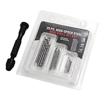 nitya 25Pcs Micro HSS Drill Bit Set For Metal Wood Precision Drilling 0.5-3.0mm New or many electric drills and drilling machines