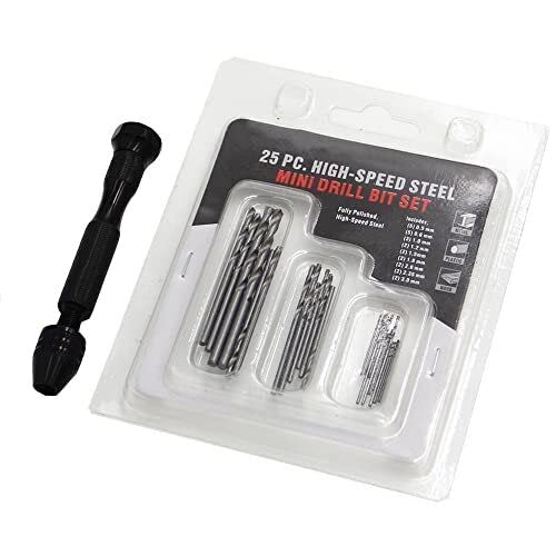 nitya 25Pcs Micro HSS Drill Bit Set For Metal Wood Precision Drilling 0.5-3.0mm New or many electric drills and drilling machines (B0BX2W7T35) Amazon Price History, Amazon Price Tracker