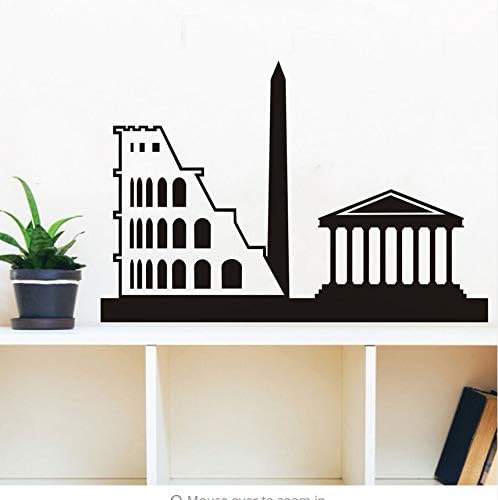 Wall Sticker Vinyl Art Living Room Detachable Home Decoration Landmark Stadium Wall 86x58cm