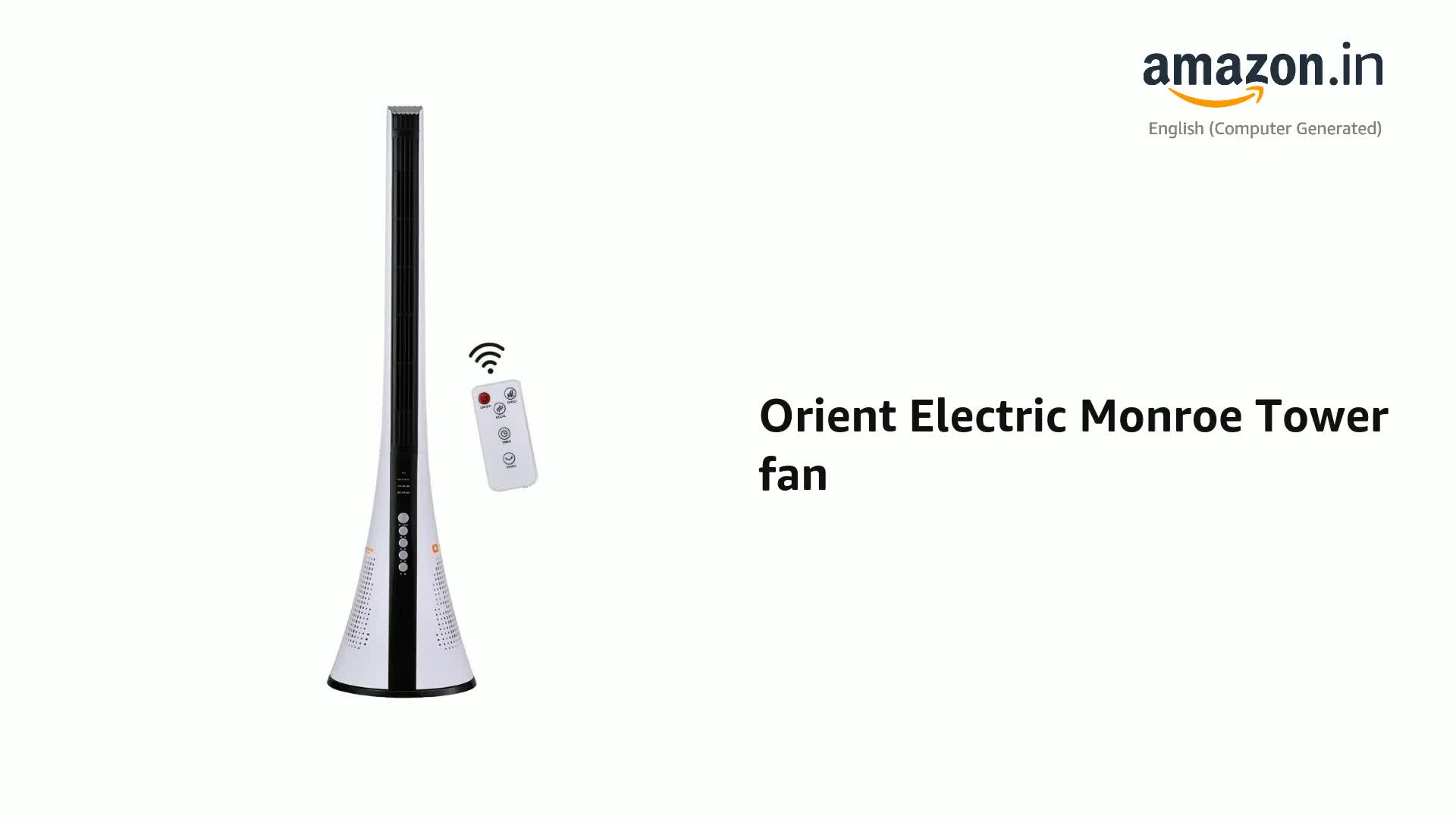 orienttower Buy Orient Electric Monroe Tower fan with Remote (40 Watts, White