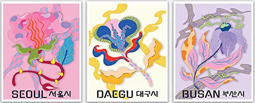 Poster danois fleurs coréennes affiche décoration murale esthétique 20x25cm