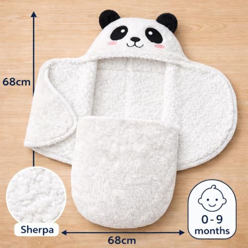 Image of BRANDONN Baby Blanket Newborn Combo Gift Pack of Swaddle Wrapper, 0-9 Months, Length 68 cm x Width 68 cm, Pack of 2 Pcs.