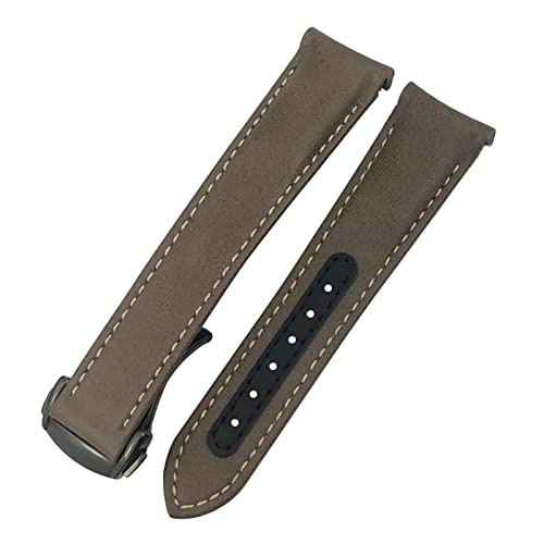 Bracelet de montre en cuir véritable 20mm pour Seamaster 300 et Speedmaster accessoire